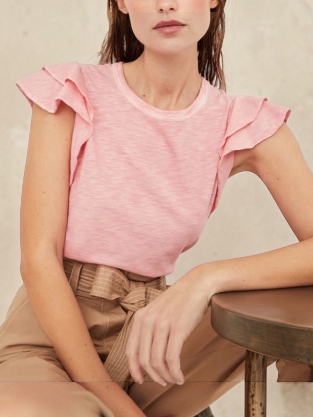 VERONICA BEARD AKEELA PEONY TEE SHIRT SIZE LARGE